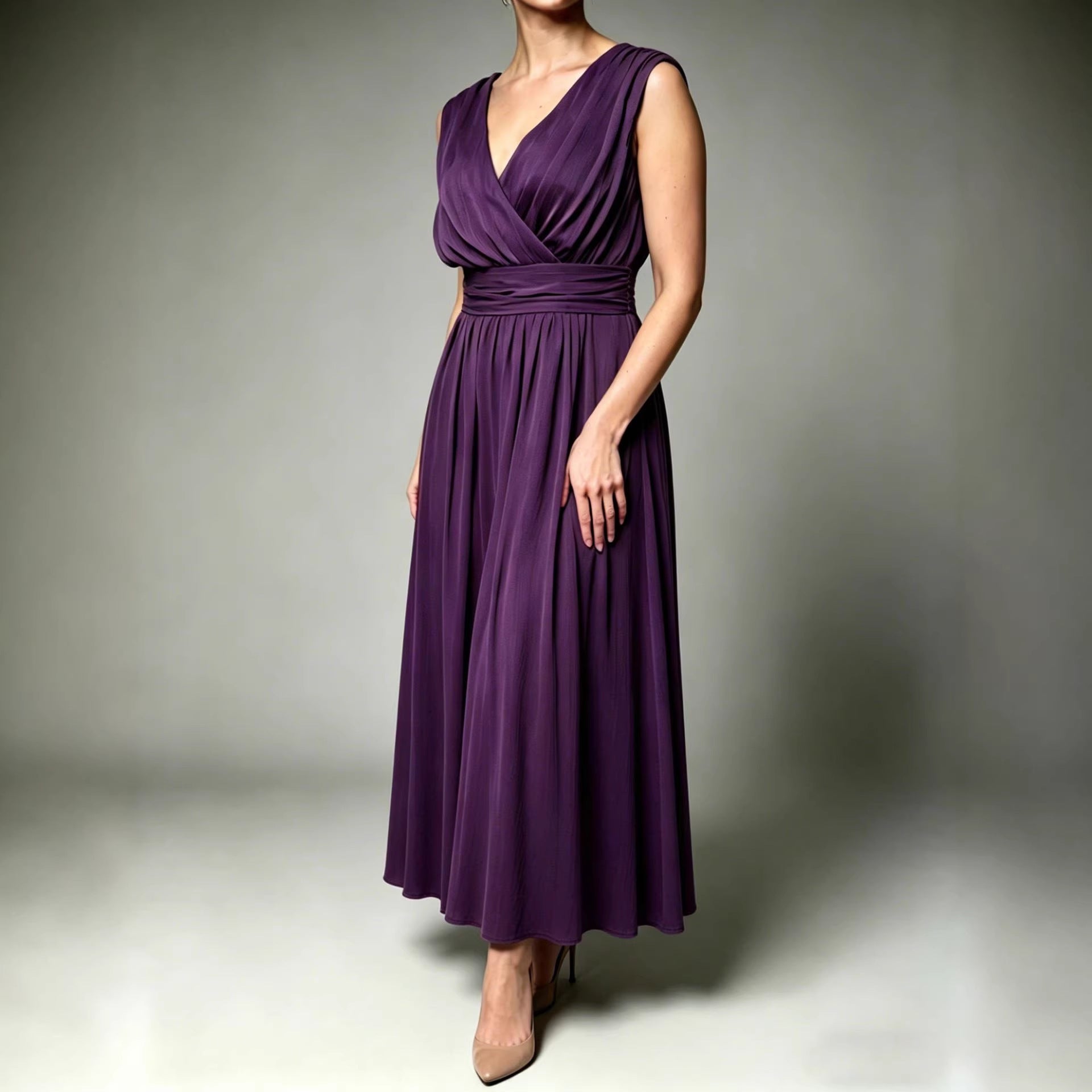 Pleated A-Line Dress