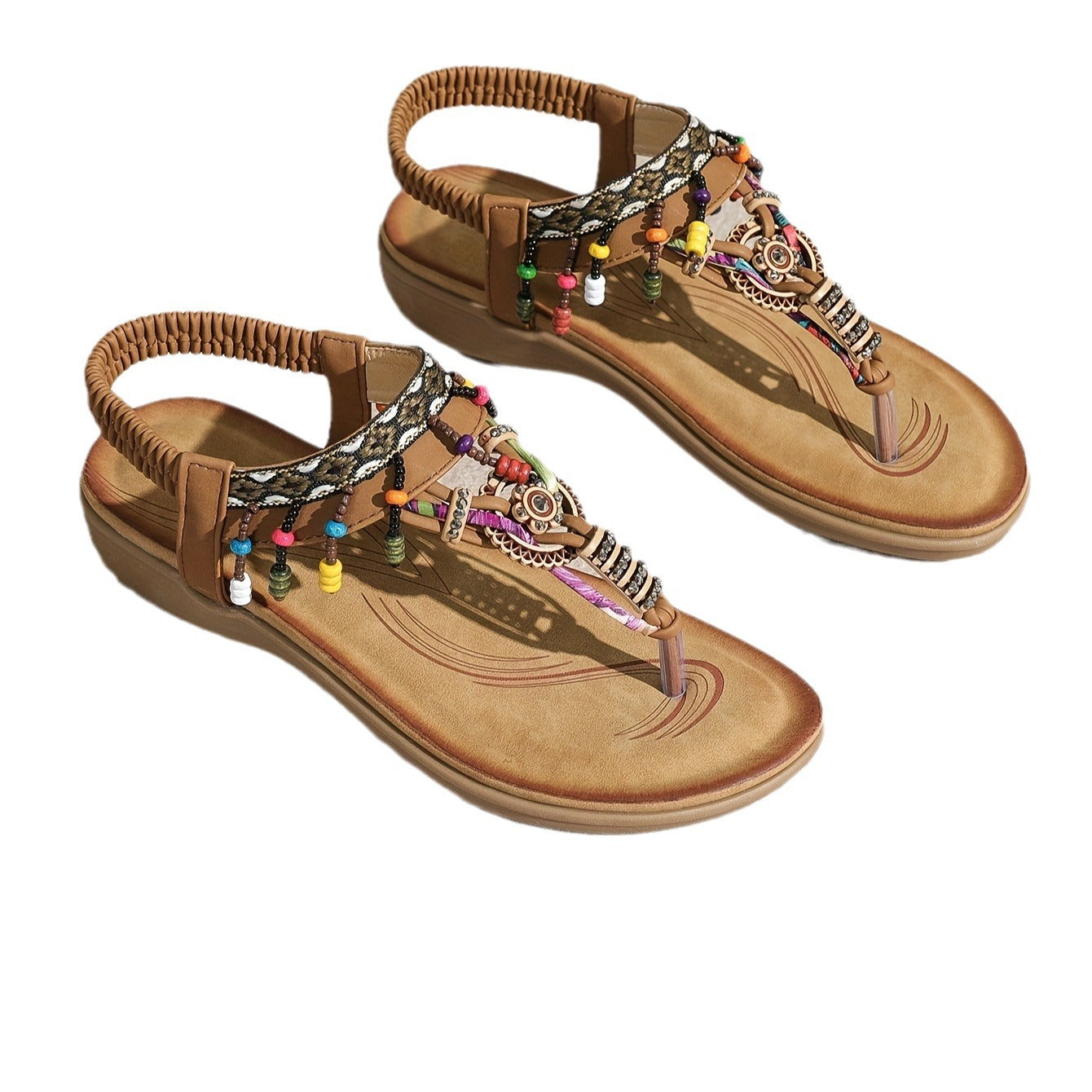 Beaded Bohemian Flat Sandals