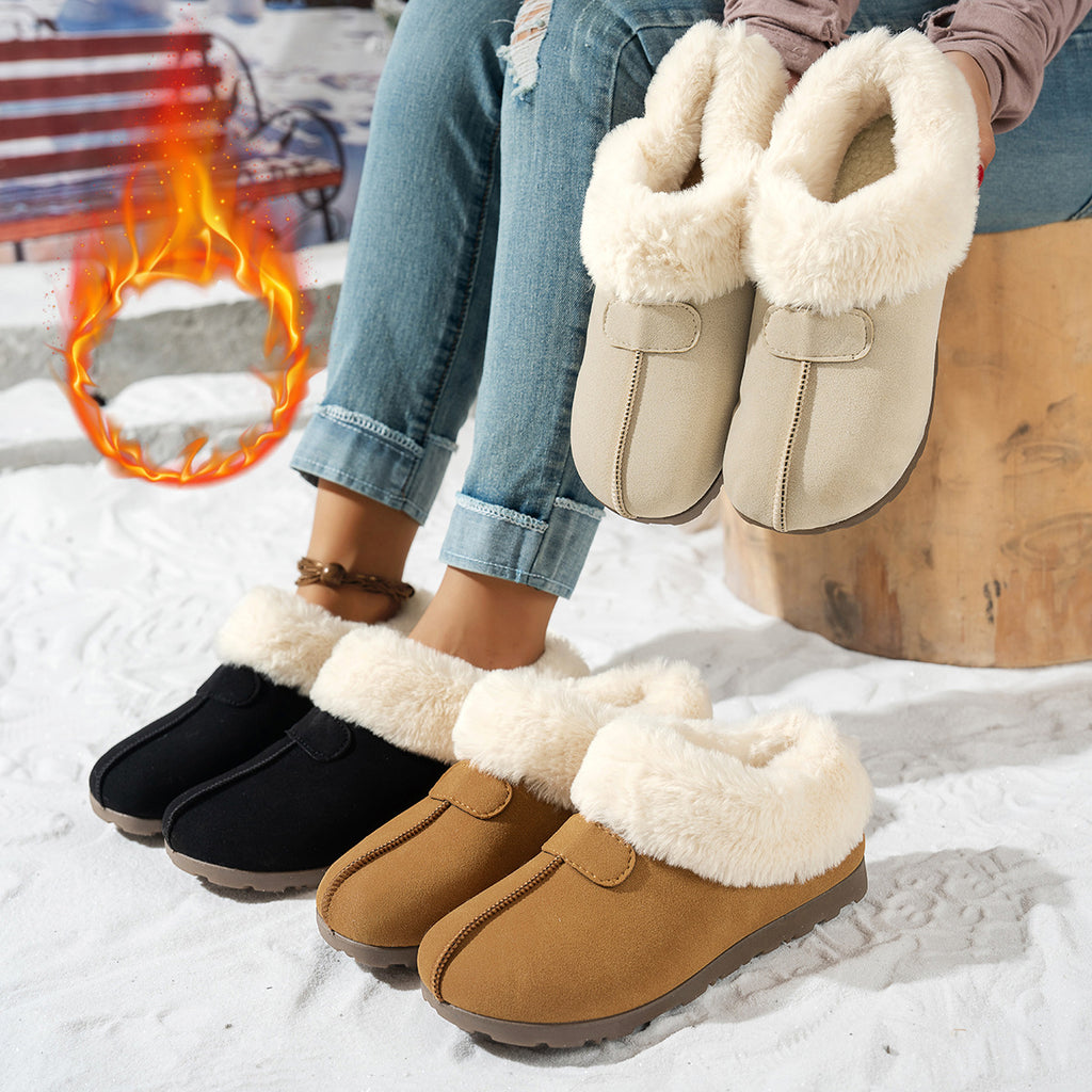 Velvet Lined Warm Cotton Slip-ons