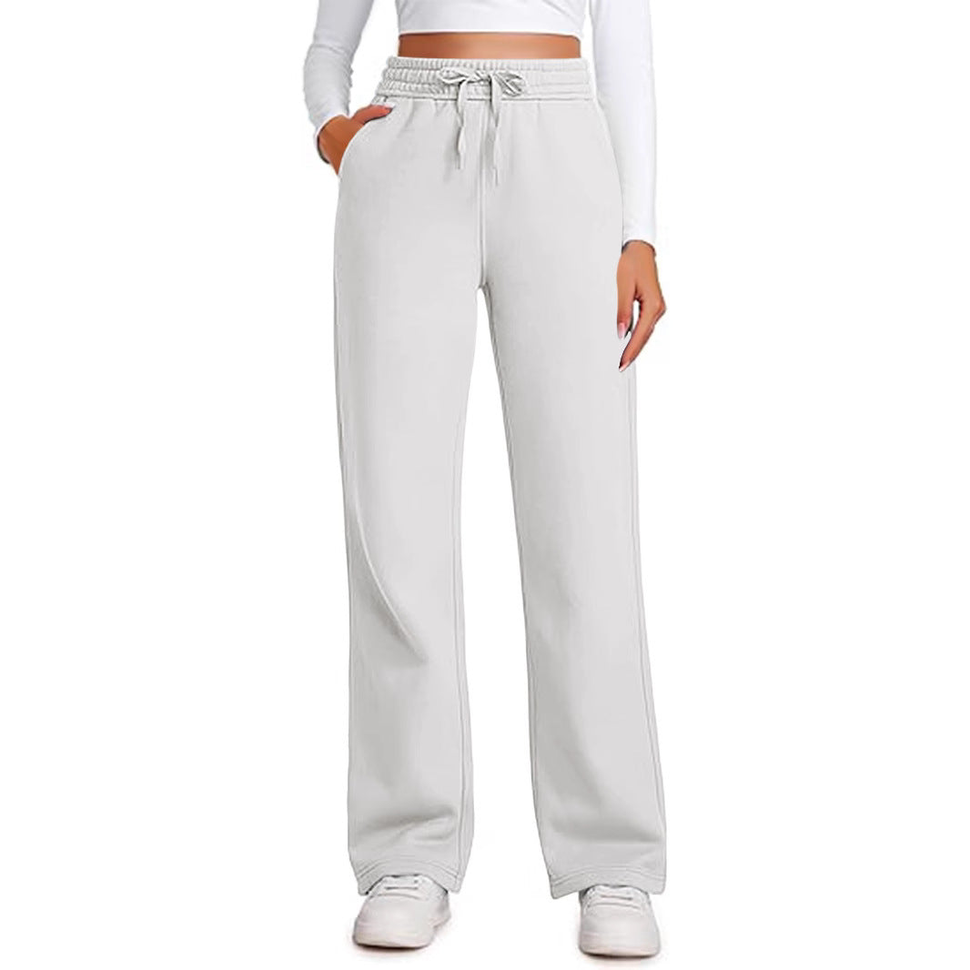 Drawstring High-Waist Pants