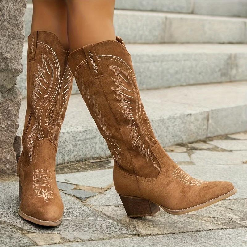 Western Embroidered Martin Boots
