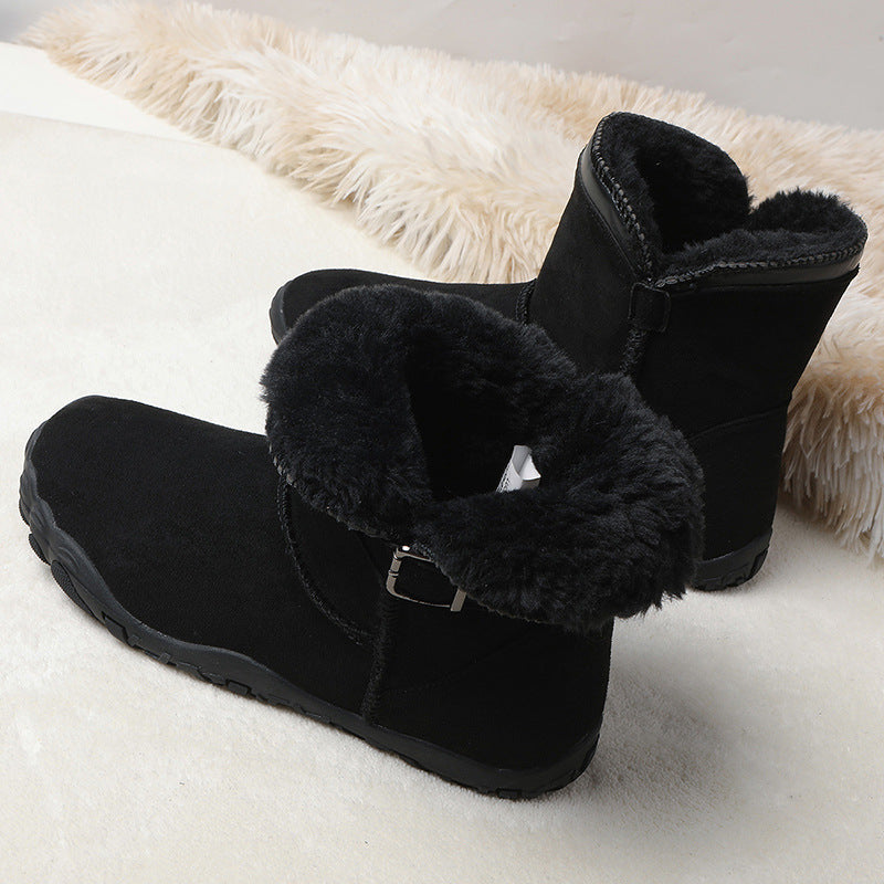 Unisex Cashmere Slip-On High-Top Winter Boots