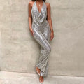 Sequin Backless Jumpsuit