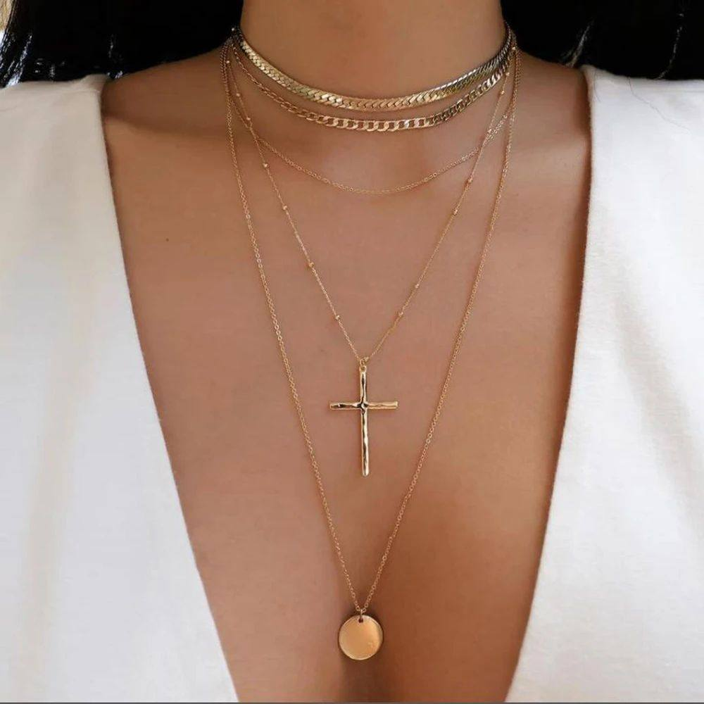 Gold Titanium Steel Necklace