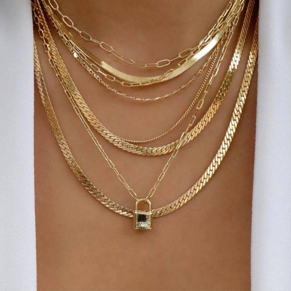 Gold Titanium Steel Necklace