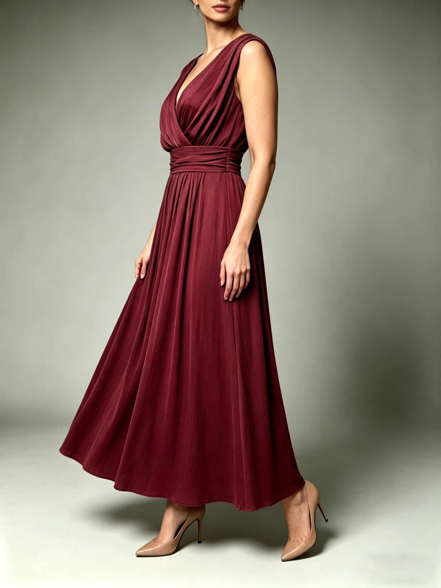 Pleated A-Line Dress