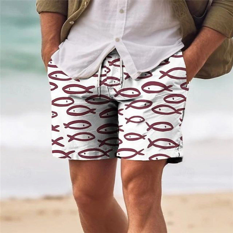 Men's 3D Print Beach Shorts