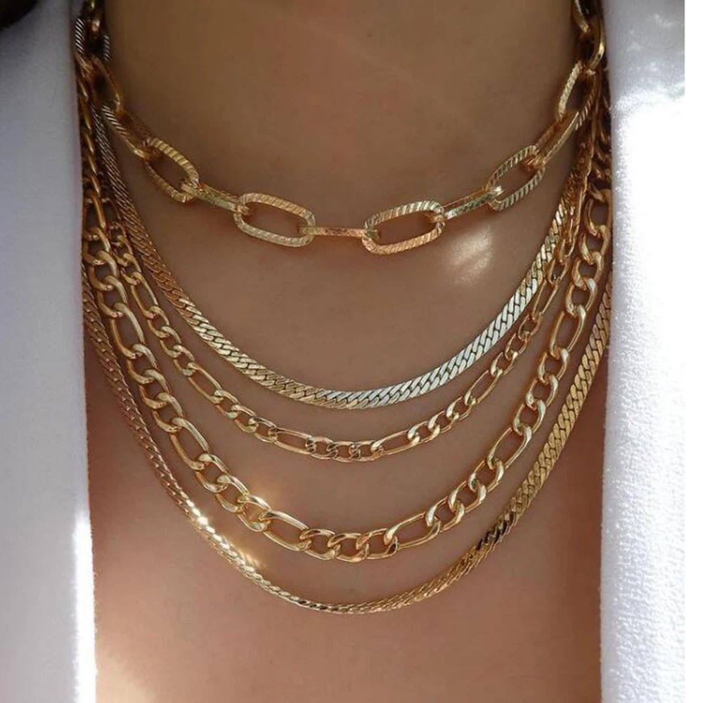 Gold Titanium Steel Necklace