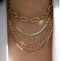Gold Titanium Steel Necklace