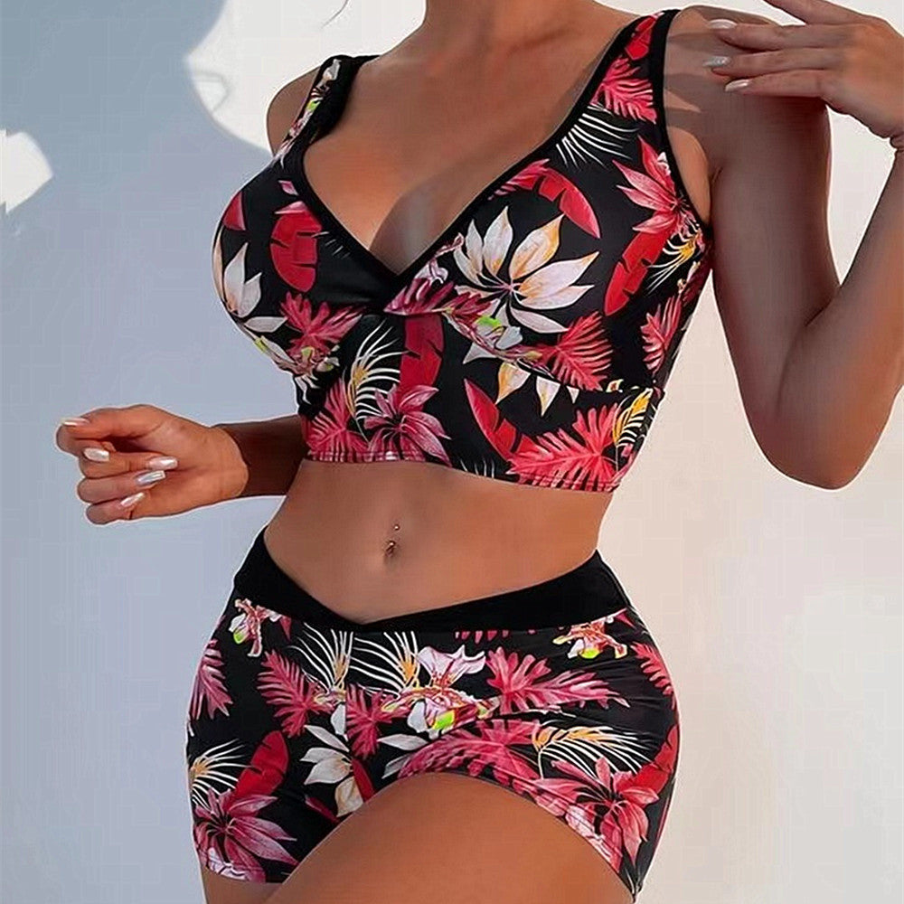 Graphic Print Two-Piece Swimsuit