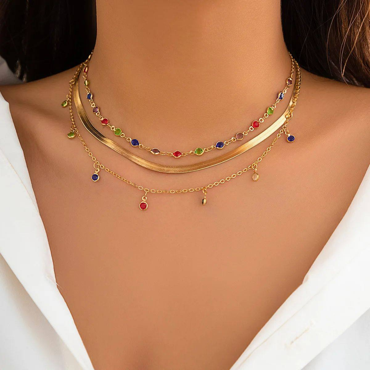 Gold Titanium Steel Necklace