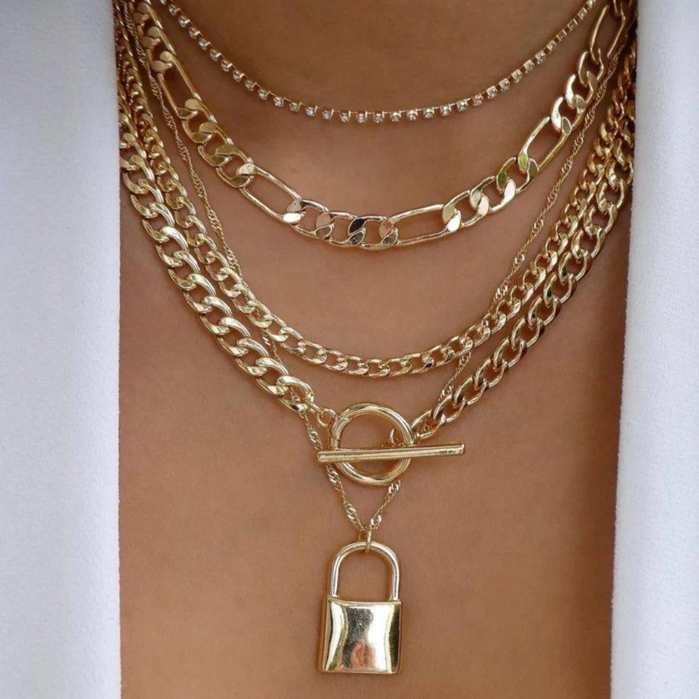 Gold Titanium Steel Necklace