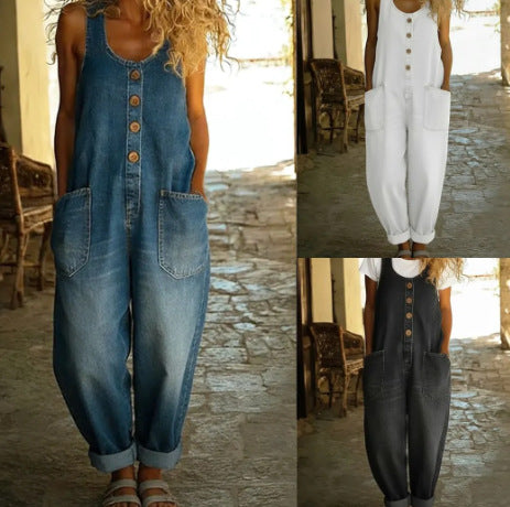 Relaxed Fit Multi-Pocket Jumpsuit