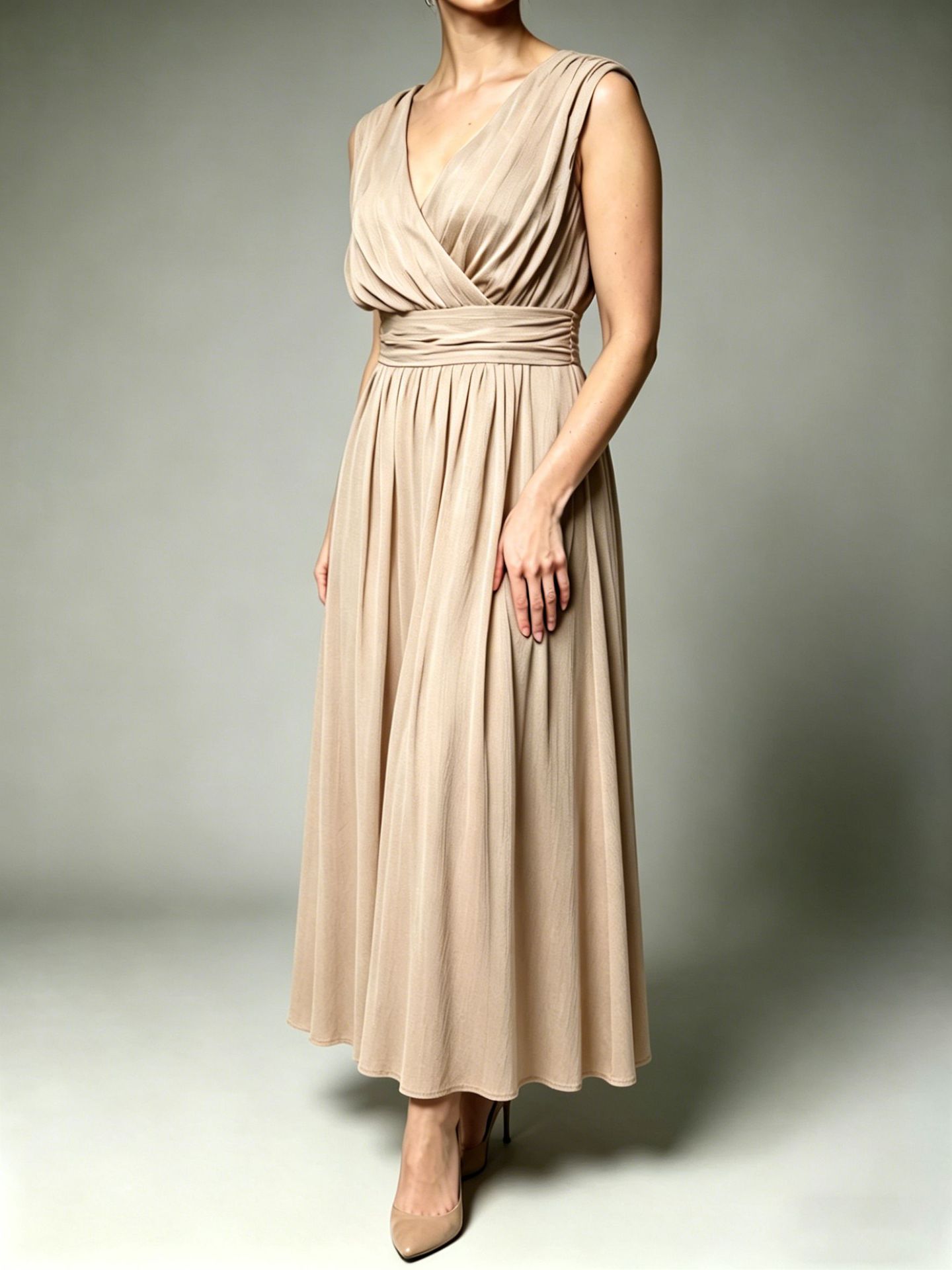 Pleated A-Line Dress