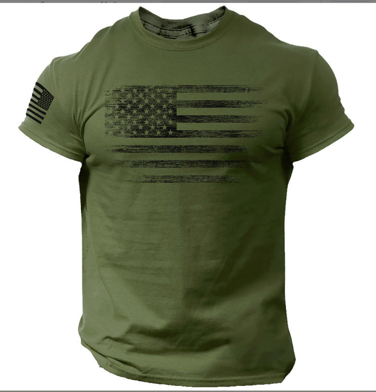 American Flag Print Short-Sleeve Tee