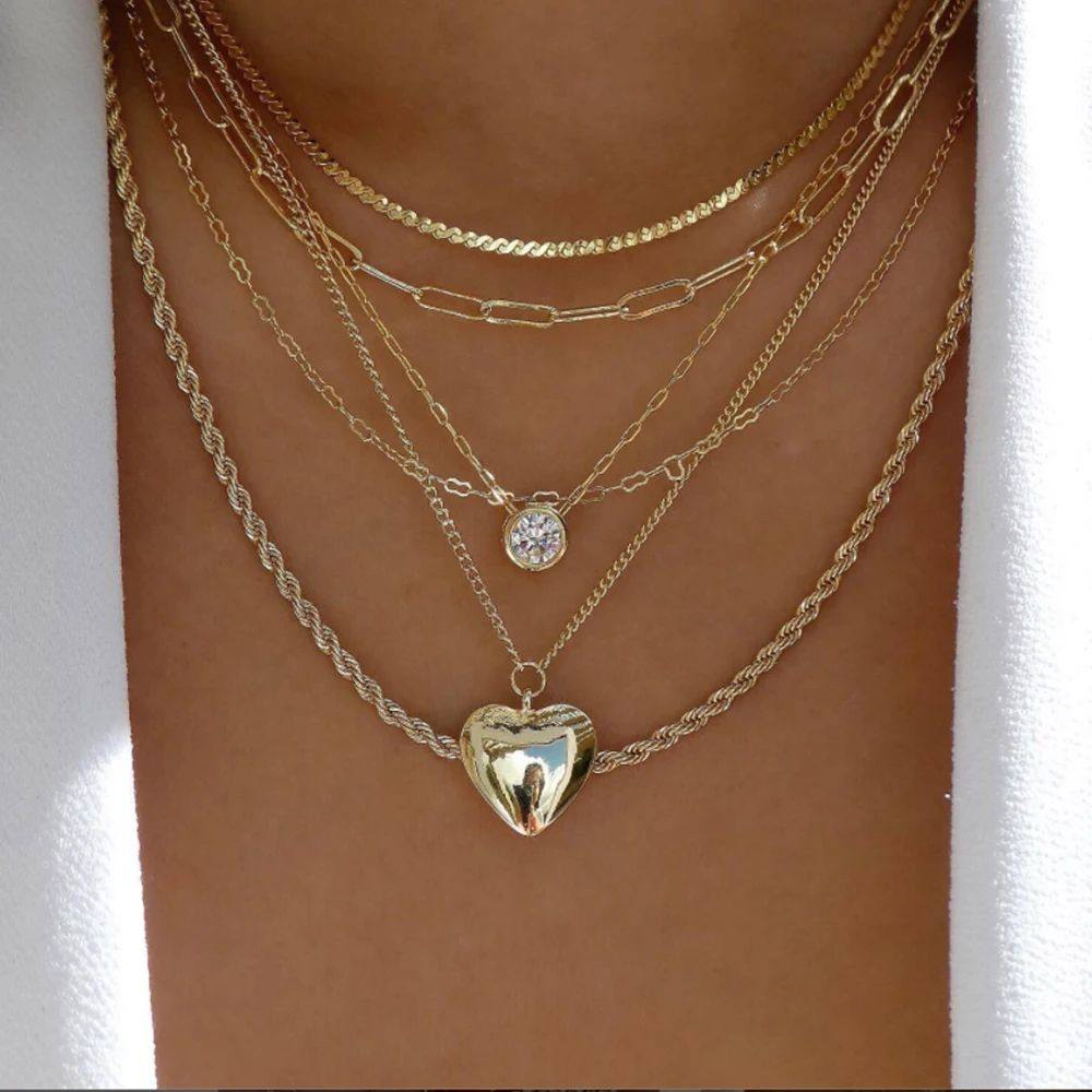 Gold Titanium Steel Necklace