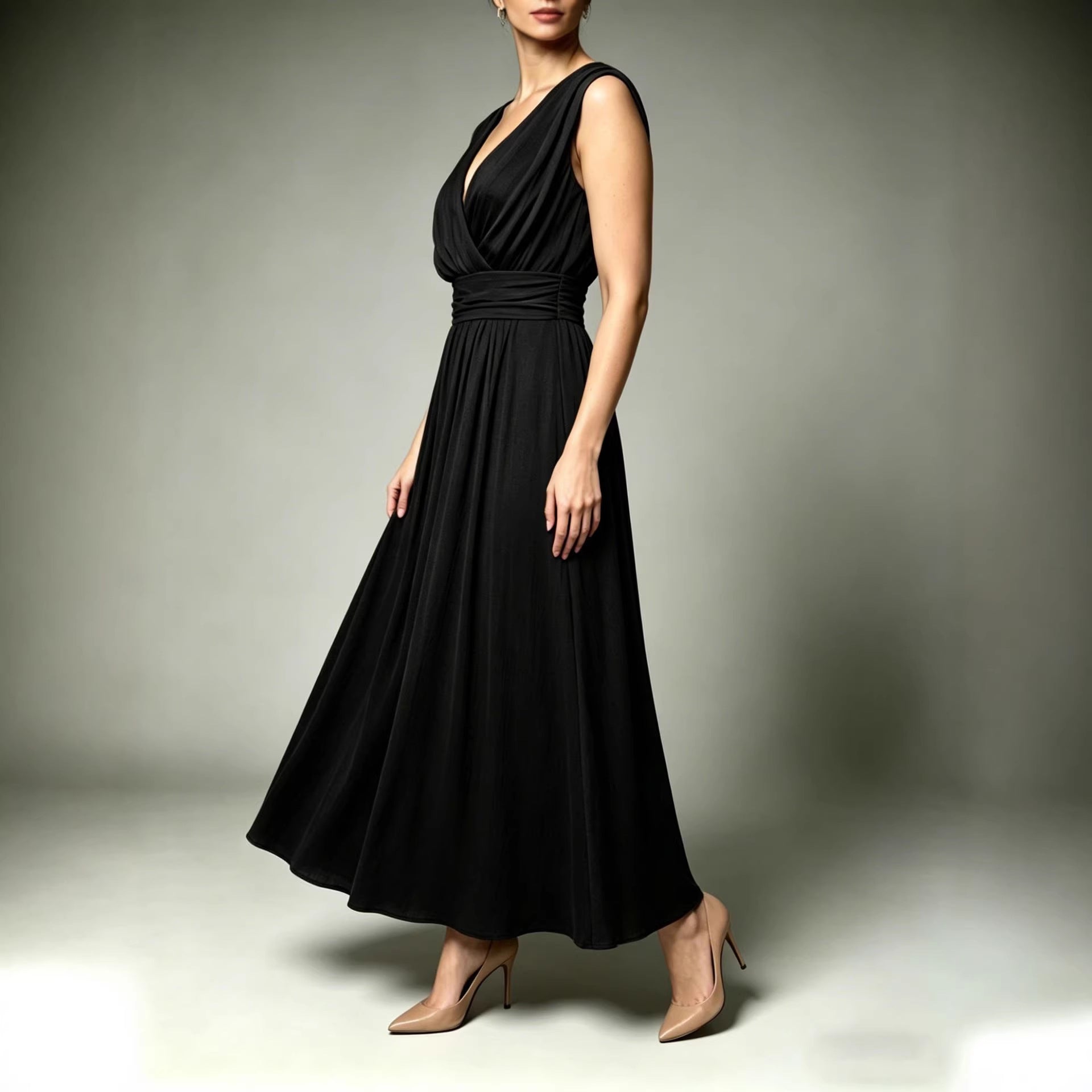 Pleated A-Line Dress