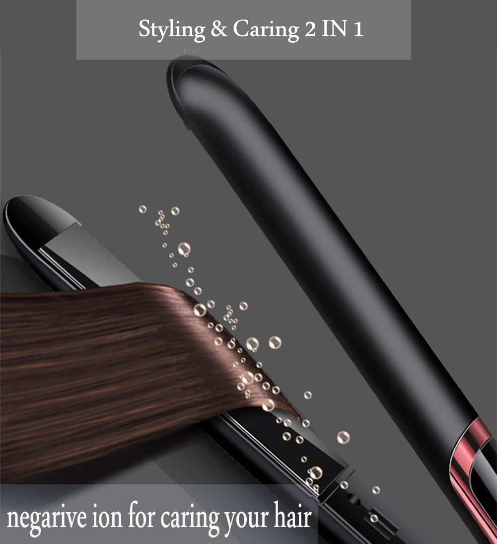 Pro 2-in-1 LED Hair Straightener & Curling Iron