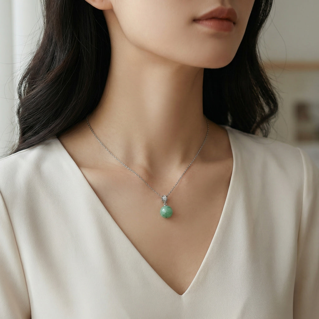 Elegant Jade Sphere Pendant