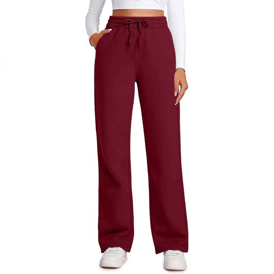 Drawstring High-Waist Pants