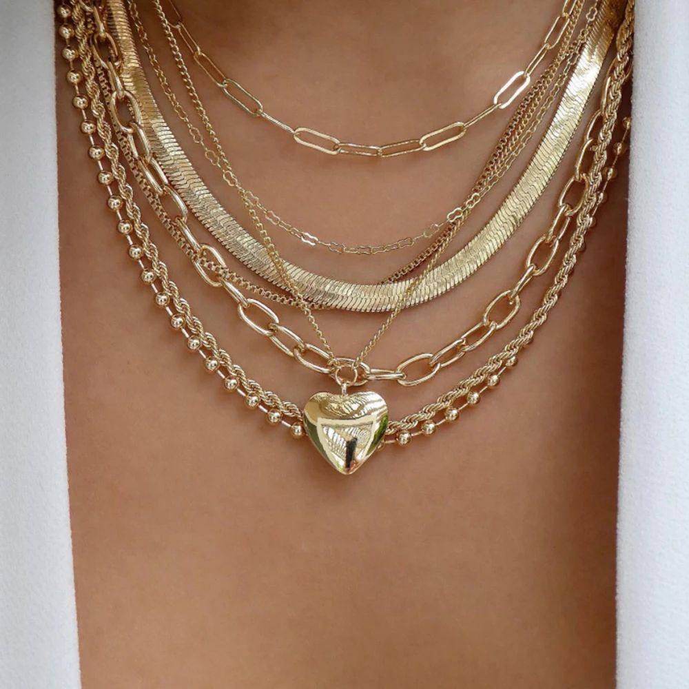 Gold Titanium Steel Necklace