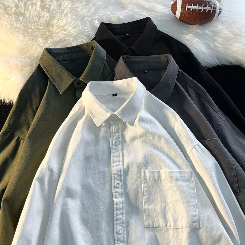 Cotton Loose Fit Long Sleeve Shirt