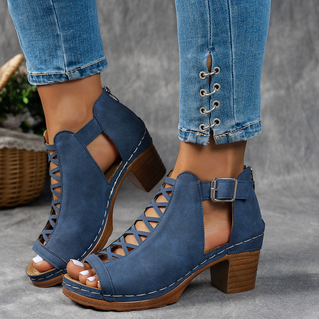 Open-Toe High Heel Sandals