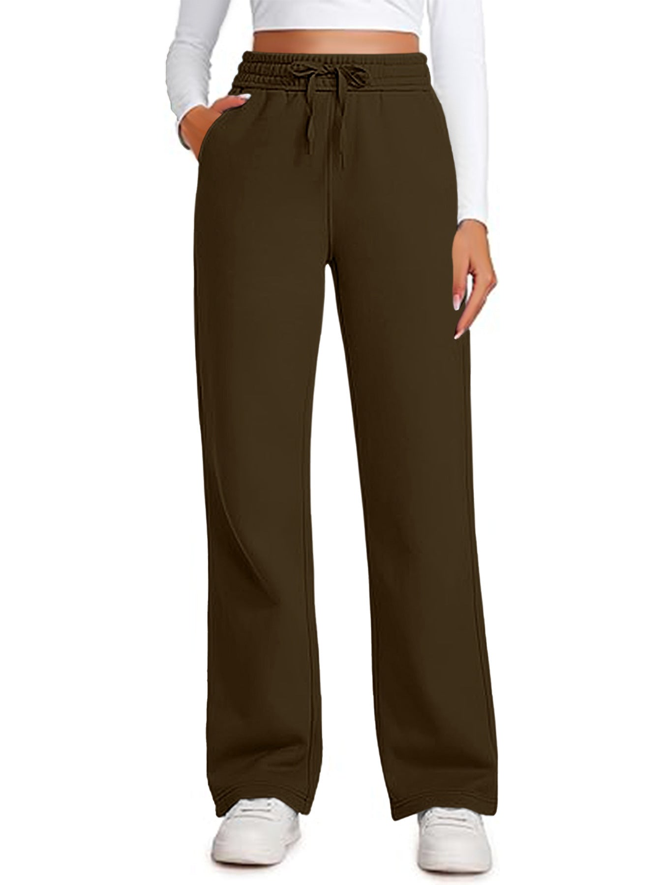 Drawstring High-Waist Pants
