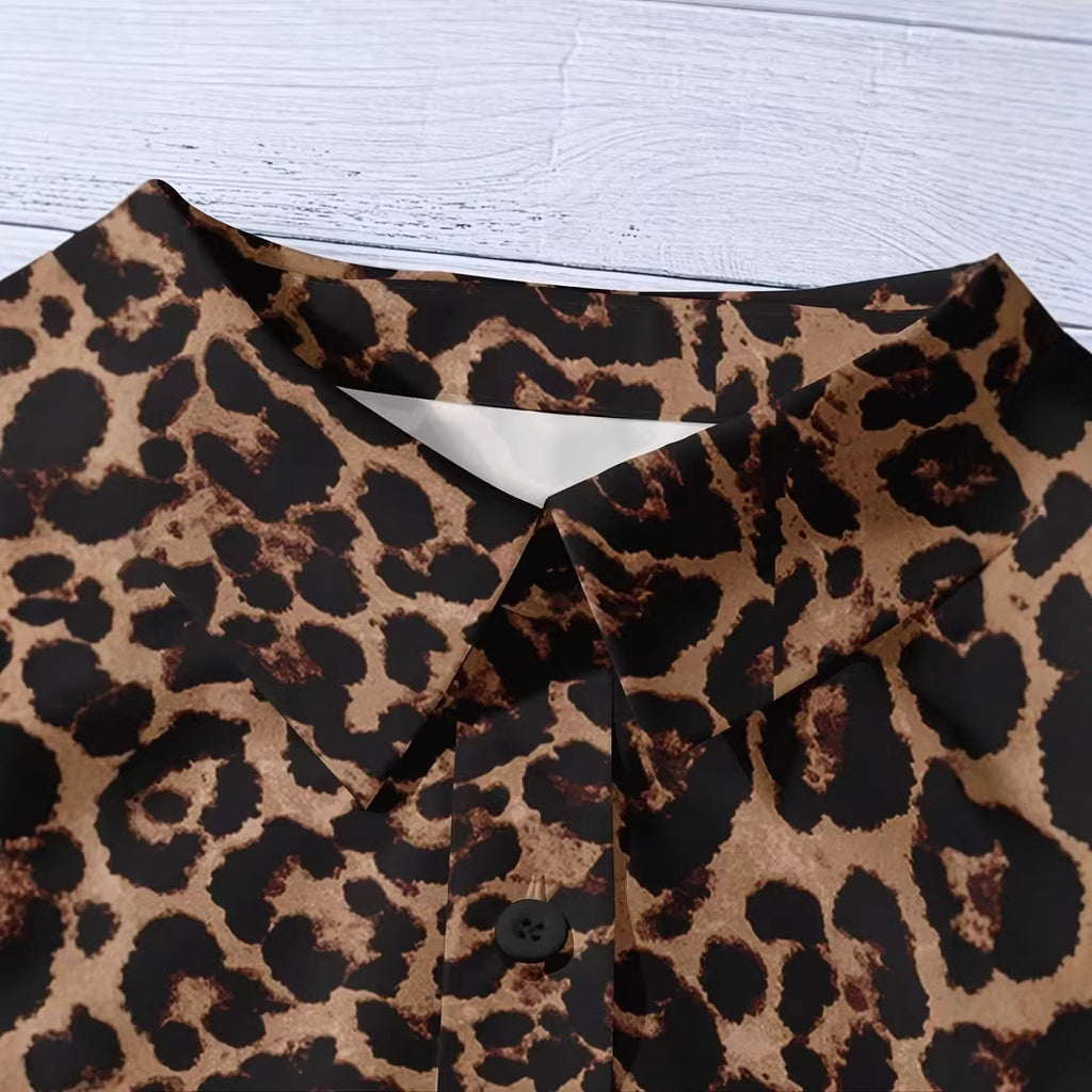 Leopard-Print Blouse