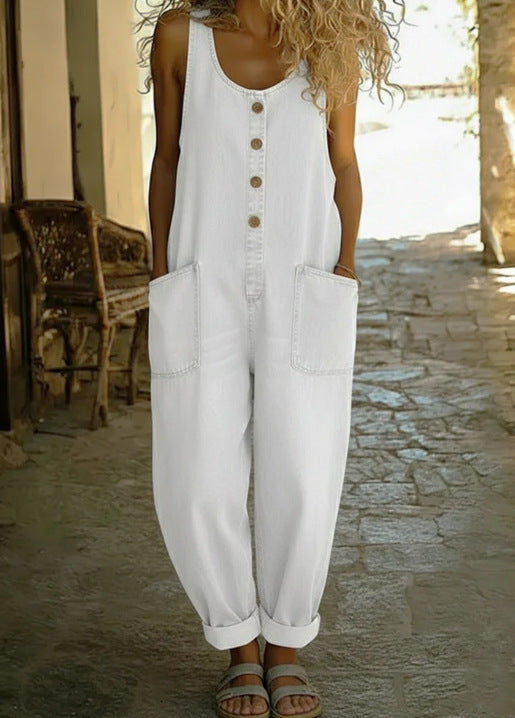 Relaxed Fit Multi-Pocket Jumpsuit
