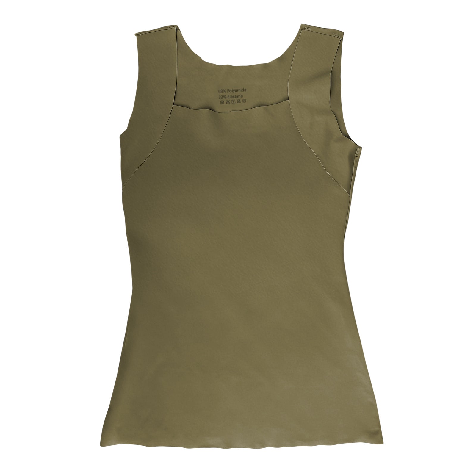 Square-Neck Padded Bust Tank Top