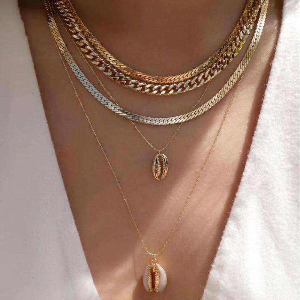 Gold Titanium Steel Necklace