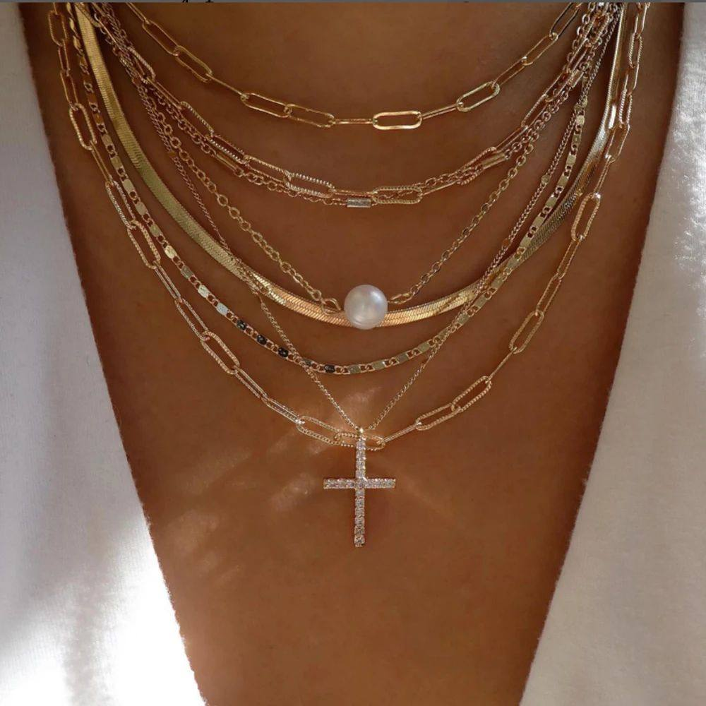 Gold Titanium Steel Necklace