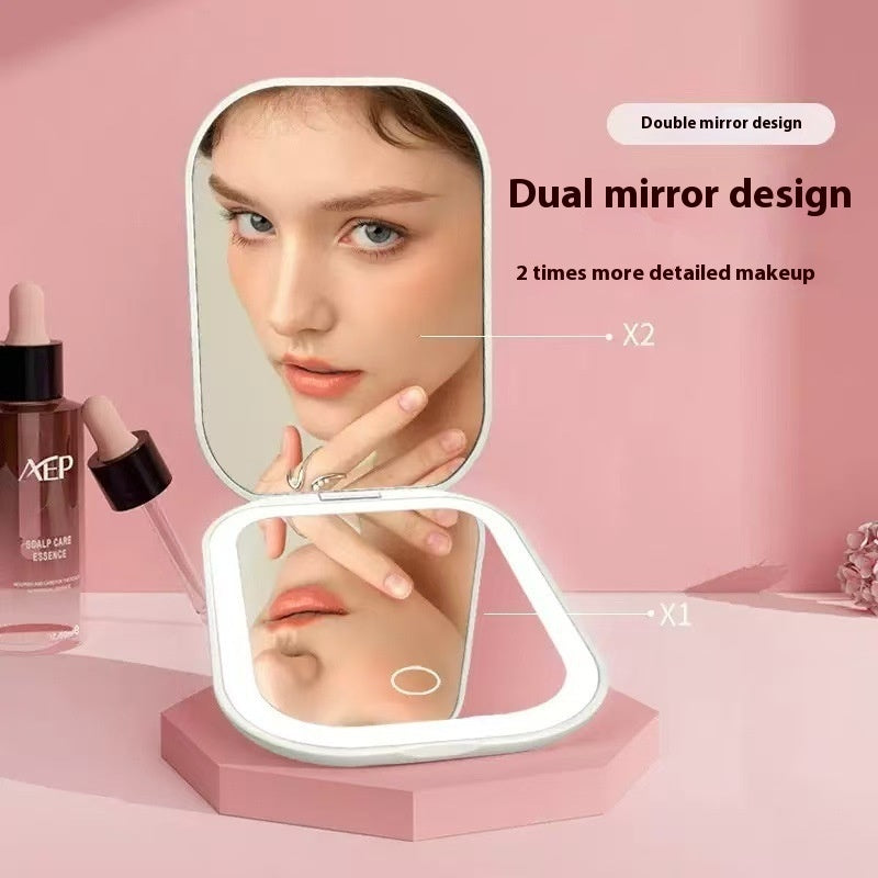 Ultra-Thin Foldable Lighted Makeup Mirror