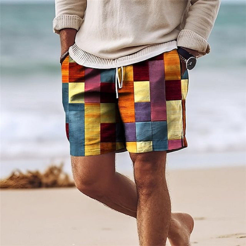 Men's 3D Print Beach Shorts