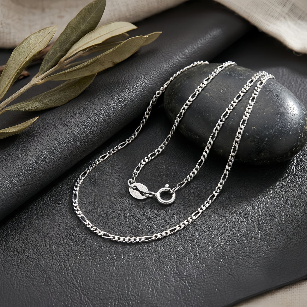 Italian Craftsmanship Sterling Silver Link Chain Necklace