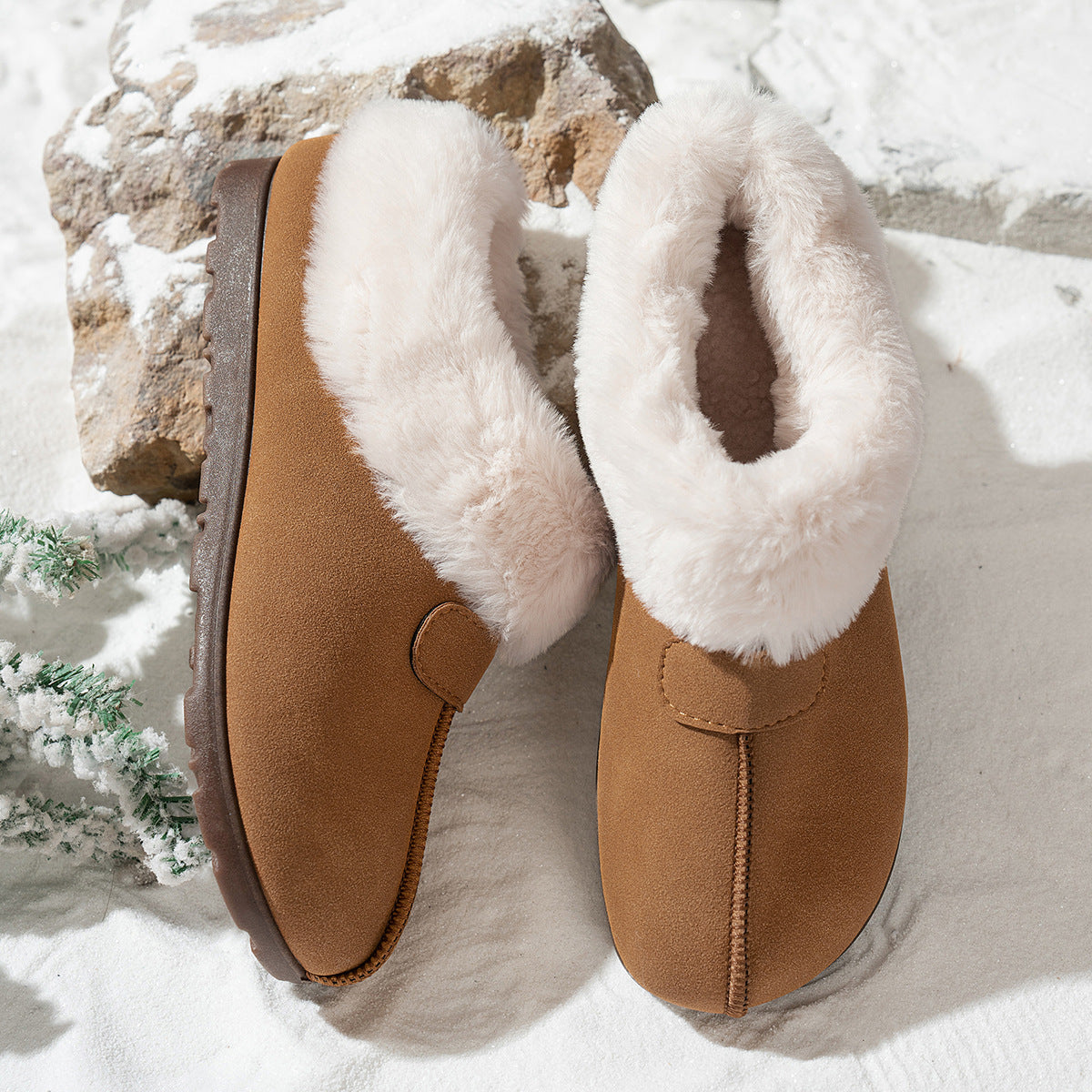 Velvet Lined Warm Cotton Slip-ons