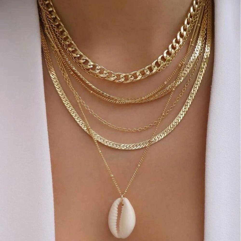Gold Titanium Steel Necklace