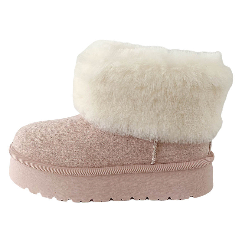 Slip-On Suede Snow Boots