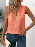 Sleeveless Hollow-Out Top