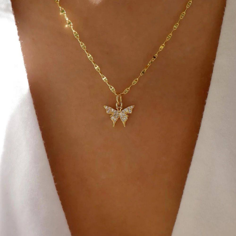 Gold Titanium Steel Necklace