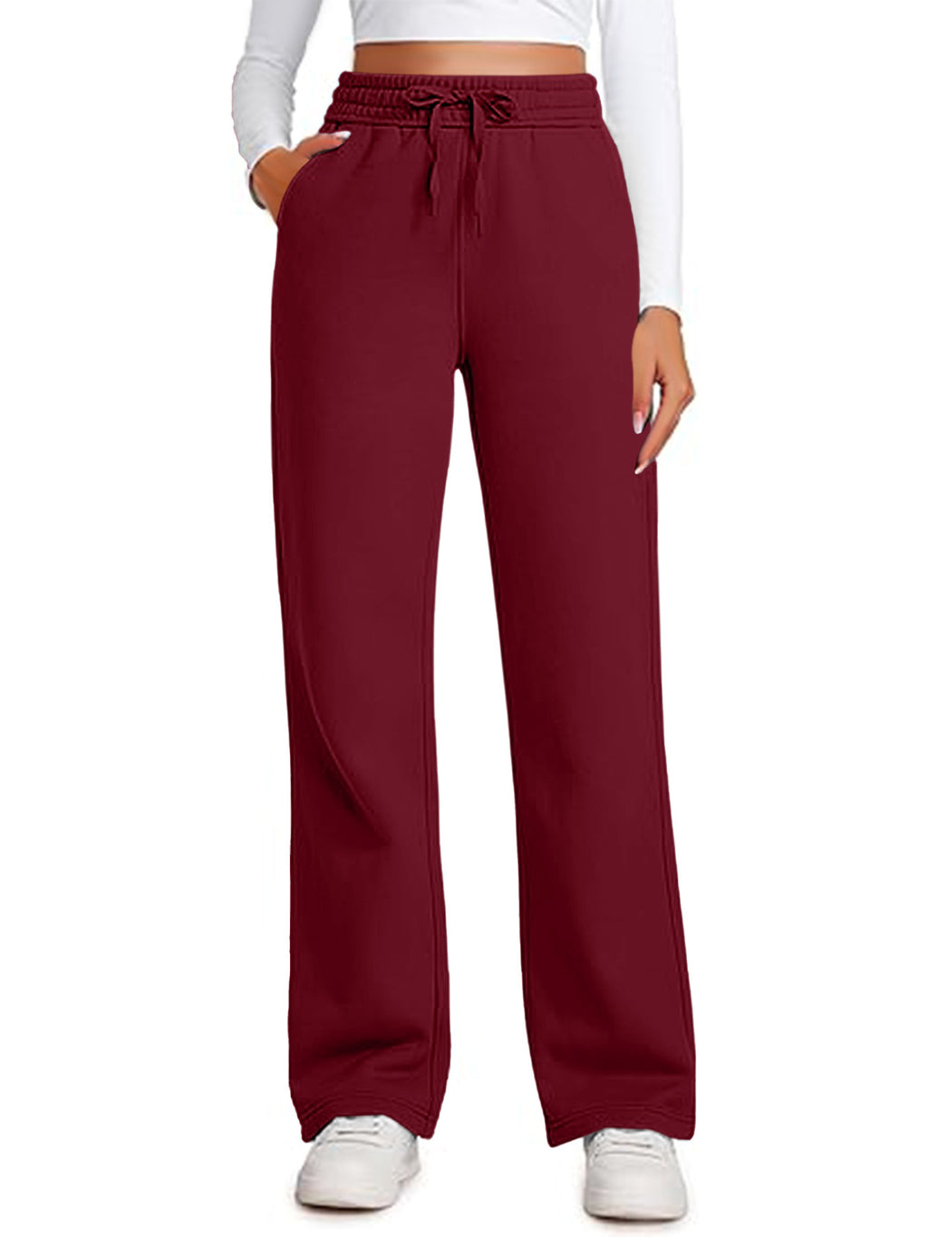 Drawstring High-Waist Pants