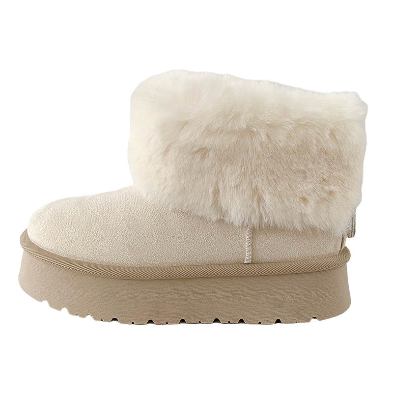 Slip-On Suede Snow Boots