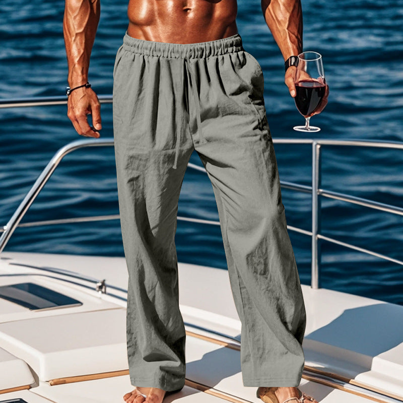 Linen Relaxed Straight Pants