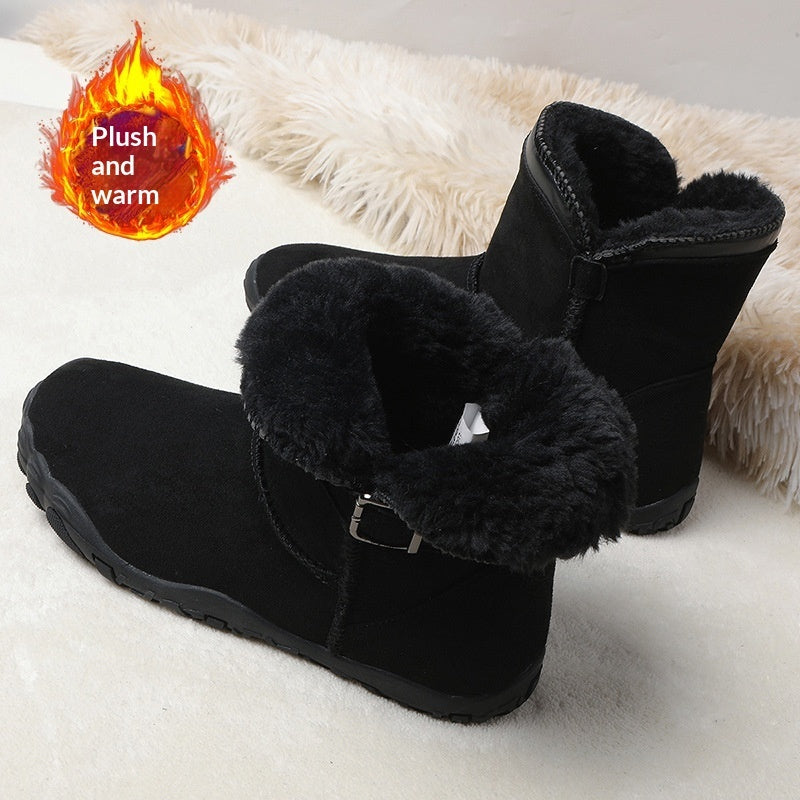 Unisex Cashmere Slip-On High-Top Winter Boots