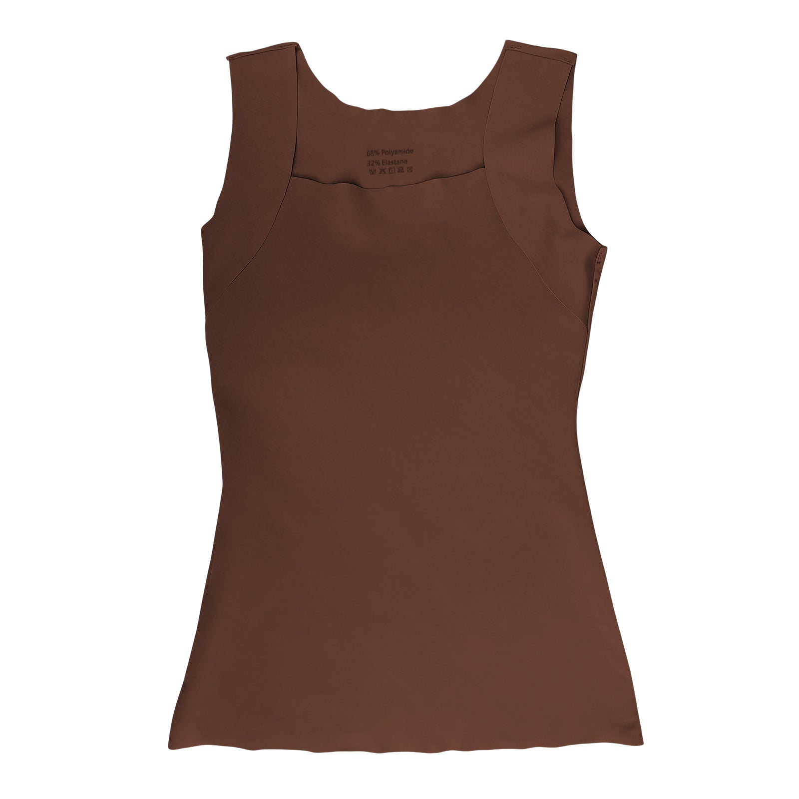 Square-Neck Padded Bust Tank Top