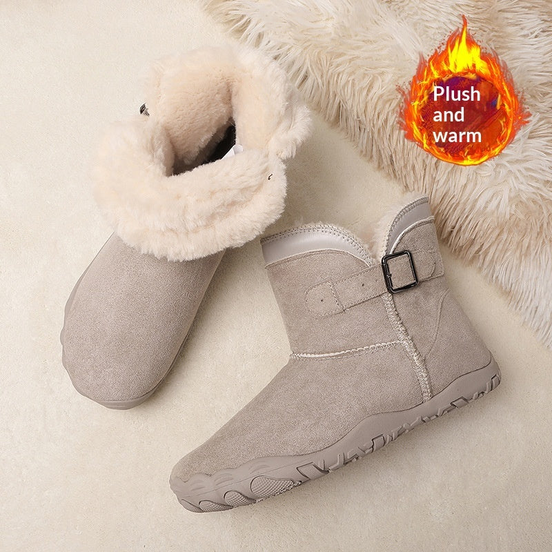 Unisex Cashmere Slip-On High-Top Winter Boots
