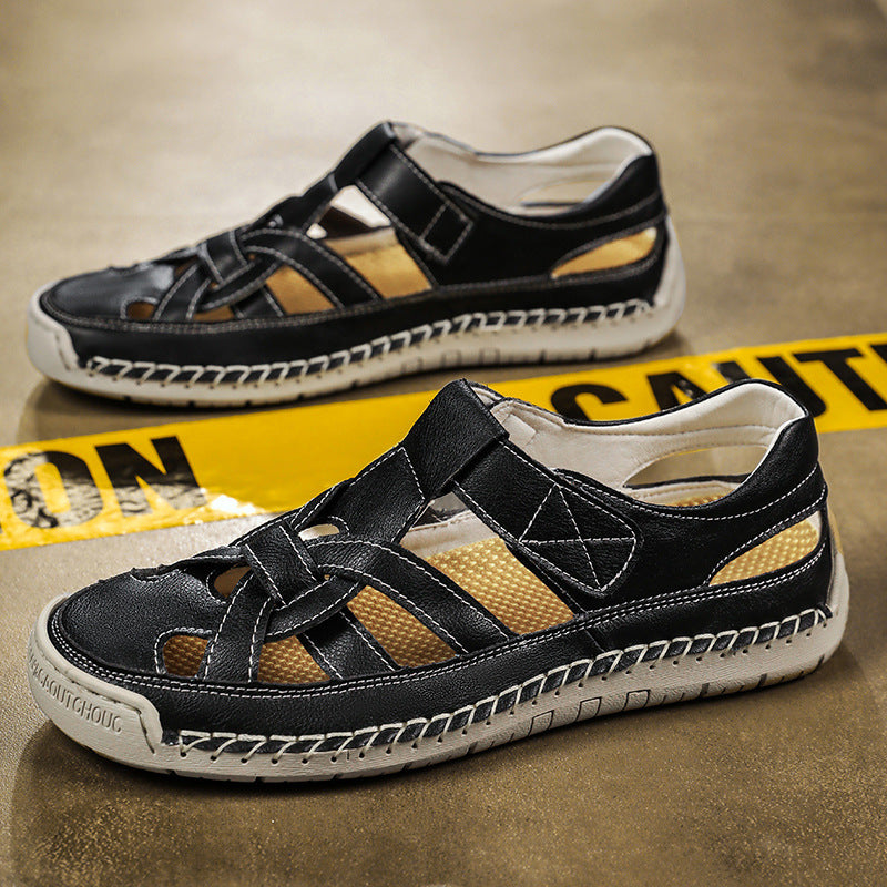 New Roman-style Flat Woven Soft-sole