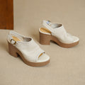 Thick Soled Sheepskin Sandals