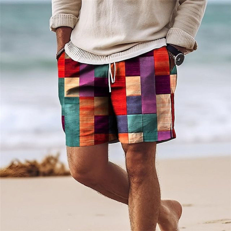 Men's 3D Print Beach Shorts